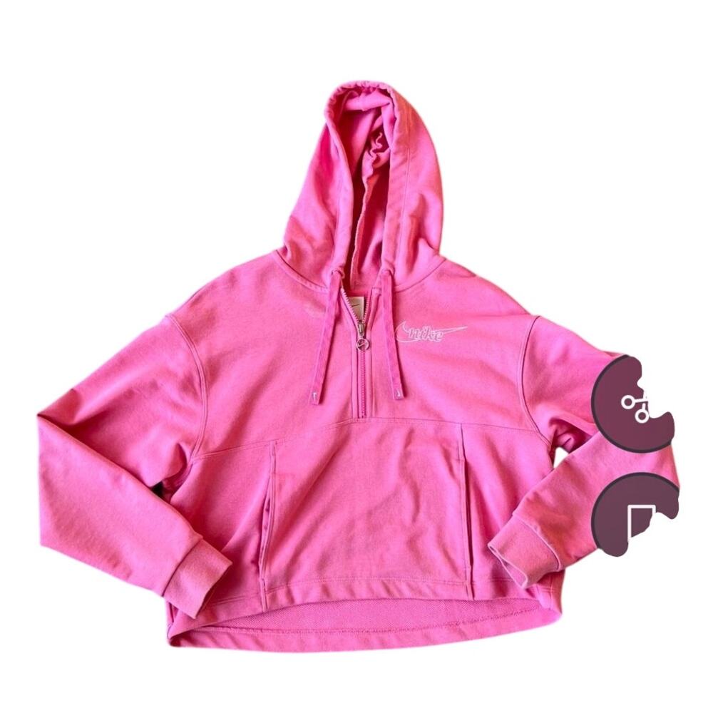 Nike pink Small cropped hoodie Athleisure